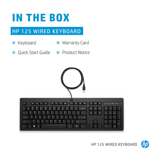 HP 125 Wired Keyboard HP 125 Wired Keyboard